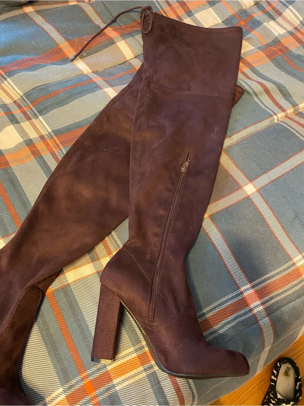 Target a new day Women's Over-the-Knee Block Heel Boots - purple size 6 1/2